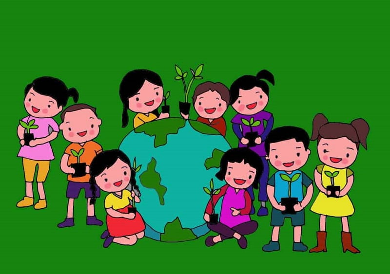 Giáo dục môi trường cho trẻ mầm non giúp bé hình thành lối sống tốt đẹp. (Ảnh: Sưu tầm Internet)